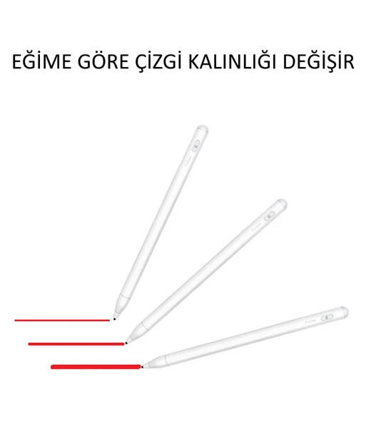 Lenovo Tab P11 TB-J606F Uyumlu Eğime Duyarlı Şarjlı Stylus Kalem - 3