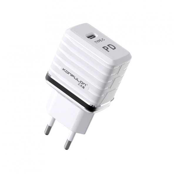 iPhone Uyumlu Konfulon C32D 20W PD Şarj Cihazı + Lightning Kablo - 4