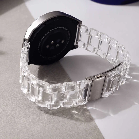 Huawei Watch GT 3 42mm Uyumlu KRD-27 Kordon Şeffaf Sağlam Sert - 6