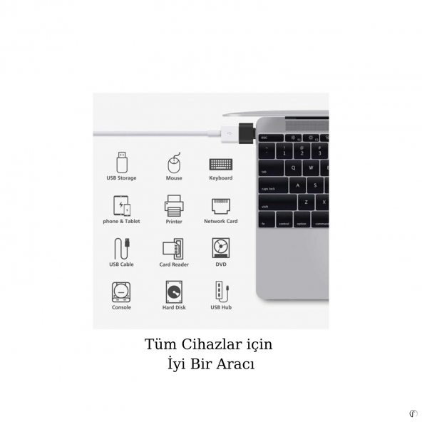 Usb Type-c Dönüştürücü Otg Çevirici Adaptör  Macbook Dönüştürücü Metal Xiaomi - Samsung - Huawei - 5