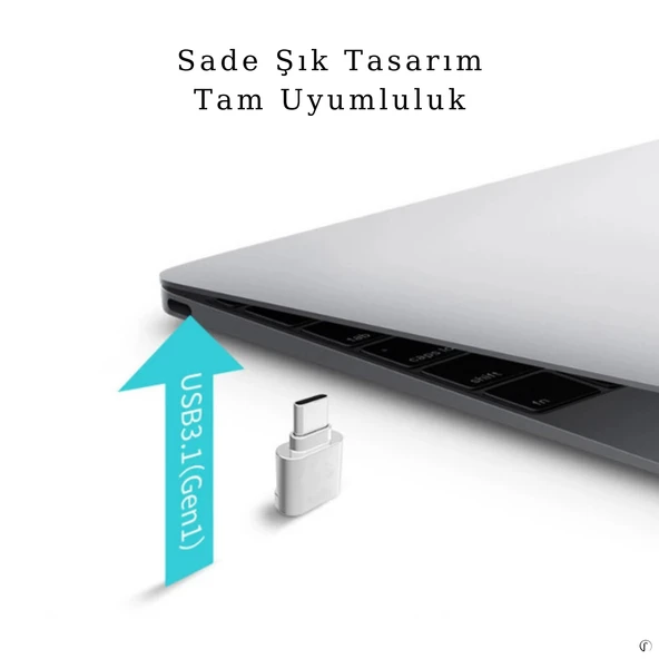 Usb Type-c Dönüştürücü Otg Çevirici Adaptör  Macbook Dönüştürücü Metal Xiaomi - Samsung - Huawei - 3