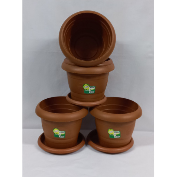 HAK PLASTİK / 4 ADET0 NO SAKSI YÜKSEKLİK ve DERİNLİK 14 CM GENİŞLİK 15 .10 - 2