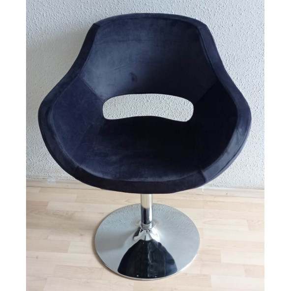 Bekleme Koltuğu Krom Tepsi Ayaklı Döküm Süngerli Kumaş Antrasit