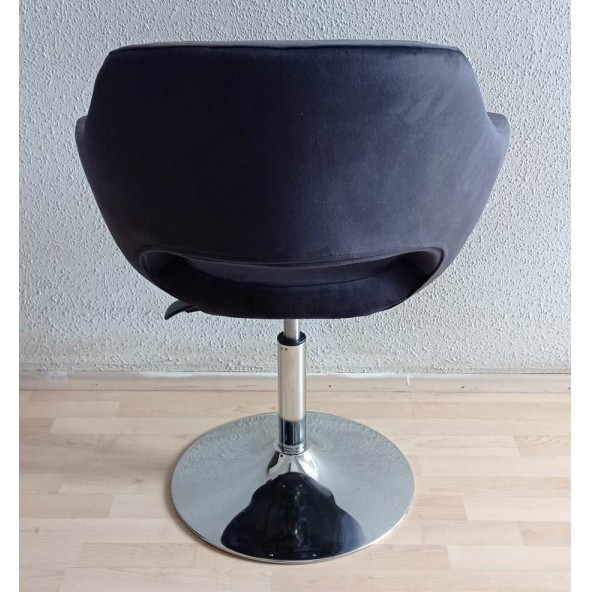 Bekleme Koltuğu Krom Tepsi Ayaklı Döküm Süngerli Kumaş Antrasit - 3