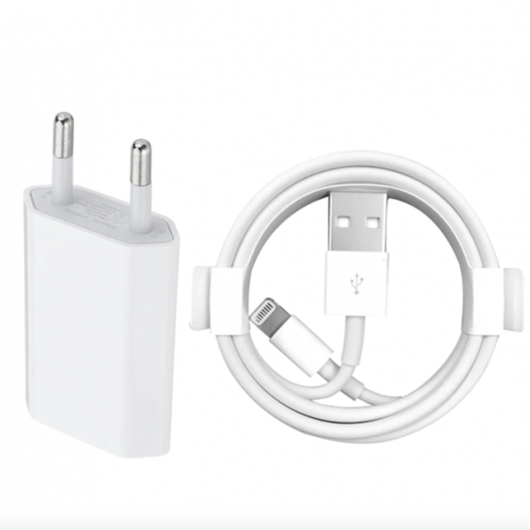 Yeni Nesil Apple İphone 5s 6s 7 Plus 8 Xr Xs Orjinal Şarj Aleti Cihazı Usb Kablo Set (ADAPTÖR+KABLO) - 2