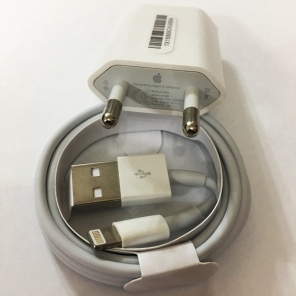 Apple iPhone 5s 6s 6 Plus 7 Plus Orijinal Şarj Aleti Cihazı 5w Adaptör + Lightning Kablo Set