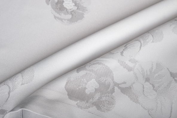 Finezza Müge Lüx Jakar Kumaş Gri Masa Örtüsü  Dikdörtgen 160x220 cm - 1085 - 8