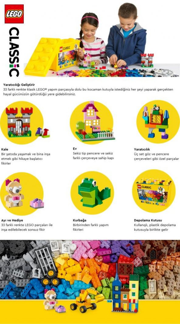 LEGO® Classic Büyük Boy Yaratıcı Yapım Kutusu 10698 - Resim 10