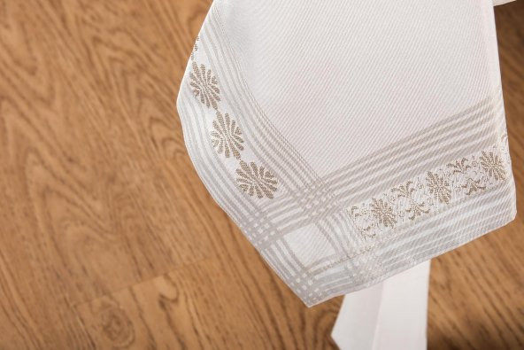 Finezza Nilüfer Lüx Jakar Kumaş Taş Masa Örtüsü  Dikdörtgen 160x220 cm - 1088 - 8