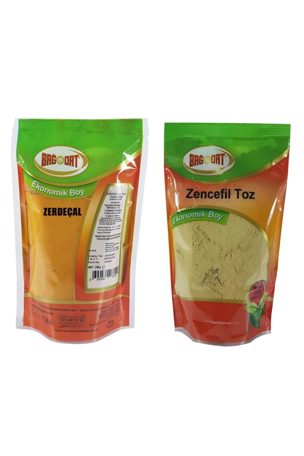 Bağdat Baharat 2 li Set Zencefil 250 gr - Zerdeçal 250 gr.