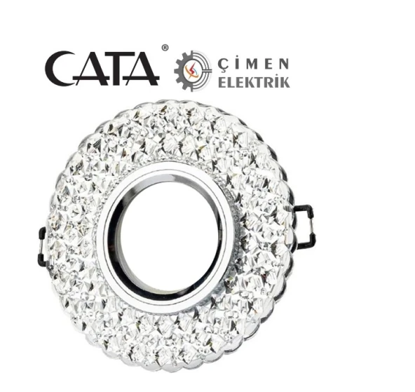 5 ADET CATA CT 6639 İpek Led Çerçeveli Cam Spot Kasası