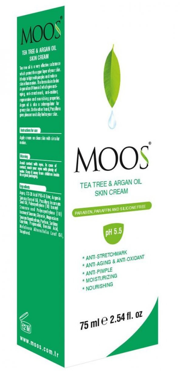 Moos Çay Ağacı Ve Argan Özlü Cilt Kremi 75 Ml. - 2