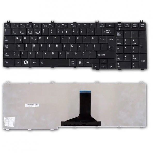 Toshiba Satellite C655D-S5087, C655D-S5134 Notebook Klavye Siyah TR