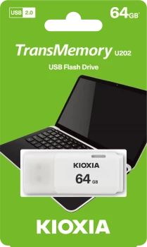 64GB USB2.0 KIOXIA BEYAZ USB BELLEK LU202W064GG4
