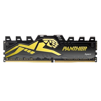 Apacer Panther Black-Gold 8GB (1x8GB) 3200MHz CL16 DDR4 Gaming Ram (AH4U08G32C28Y7GAA-1)