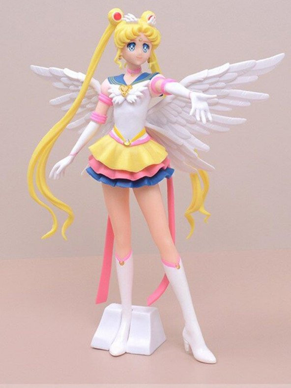 Sailor Moon Ay Savaşçısı Figür Oyuncak Koleksiyon Masaüstü Süsü Biblo 23 cm 11065