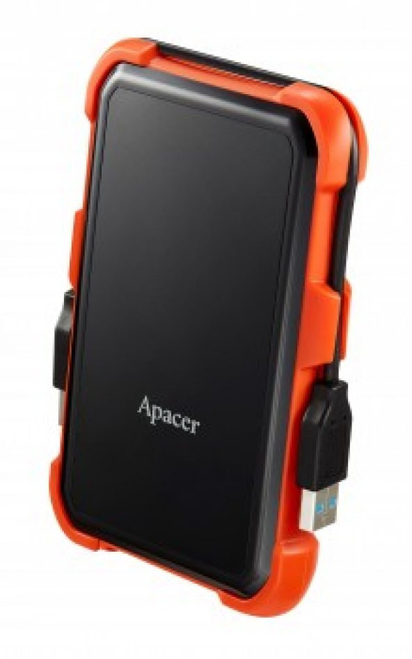 Apacer AC630 Siyah-Turuncu 1 TB Askeri Sınıf Darbeye Dayanıklı 2.5" USB 3.1 Taşınabilir Harddisk (AP1TBAC630T-1) - 2