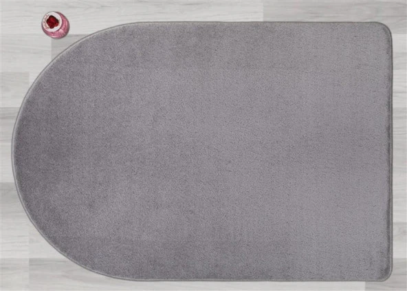 Myevilla Yıkanabilir Seccade Yumuşak Uzun Tüylü Peluş Puffy Diz Ağrıtmayan Namazlık Açık Gri - 3