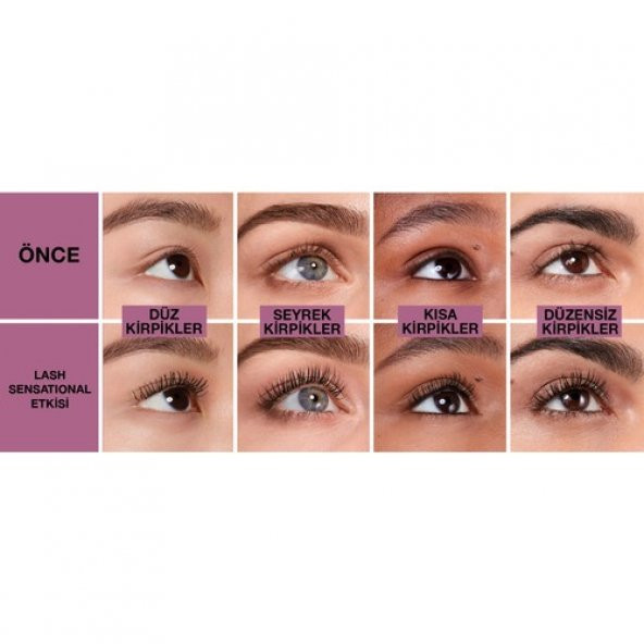 Maybelline Lash Sensational Yelpaze Etkili Intense Black Maskara - Ekstra Siyah - 5