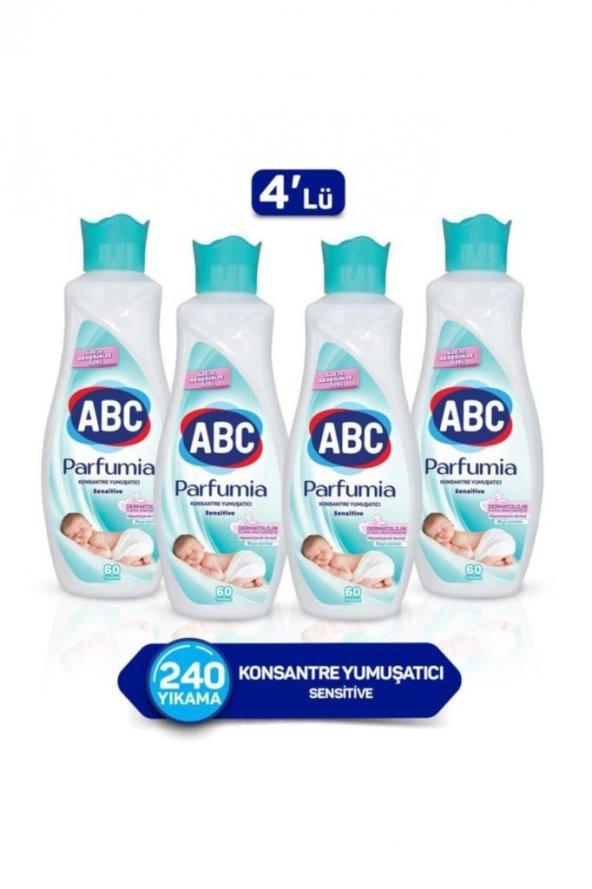 Abc Parfumia Sensitive Konsantre Yumuşatıcı 1440 ml 4lü Set