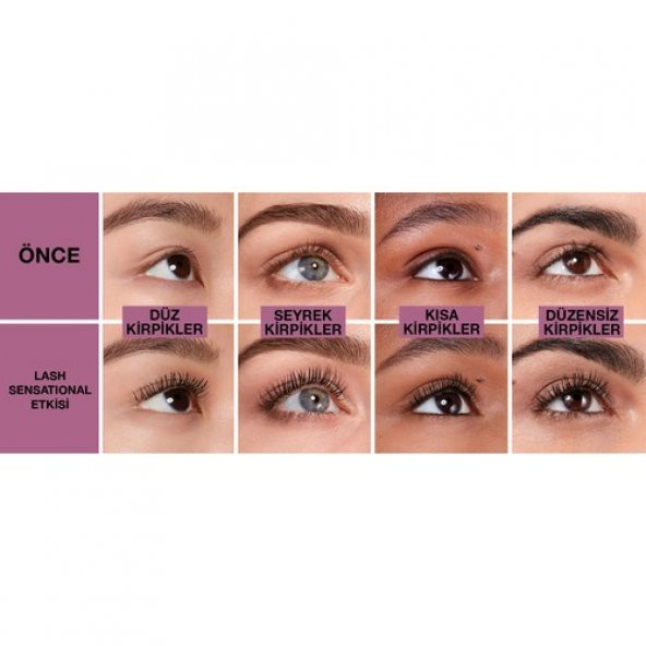 Maybelline Lash Sensational Yelpaze Etkili Suya Dayanıklı Siyah Maskara - 8