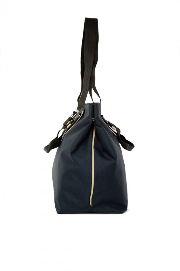 Bagmori Lacivert Garnili Çıtçıtlı Askılı Anne Bebek Bakım Çantası - 4