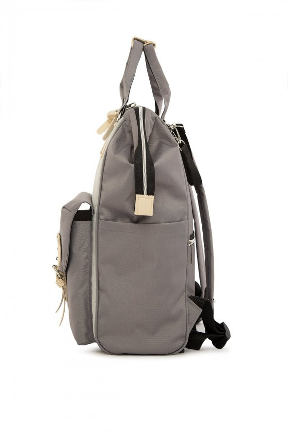 Bagmori Gri Cepli Logolu Anne Bebek Çantası - 3