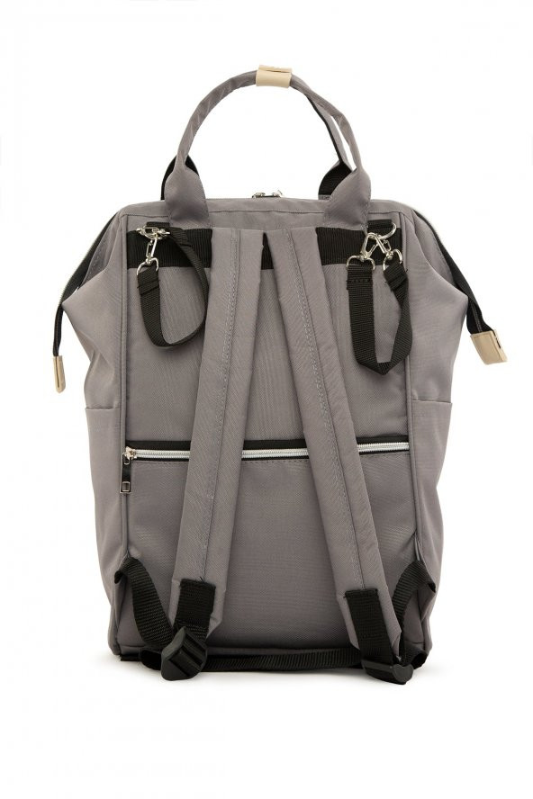 Bagmori Gri Cepli Logolu Anne Bebek Çantası - 4