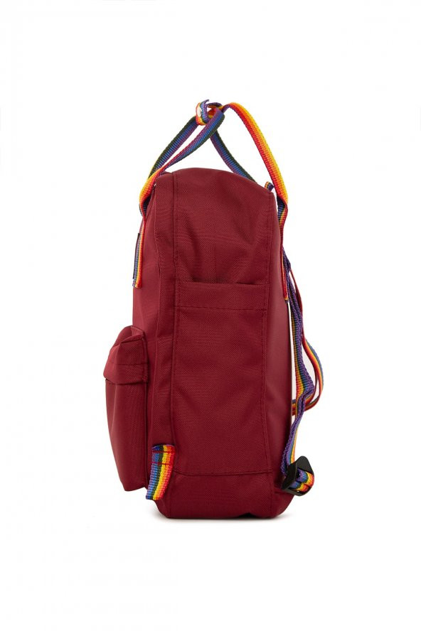 Bagmori Bordo Renkli Kolonlu Kare Askı Ayarlı Sırt Çantası - 3