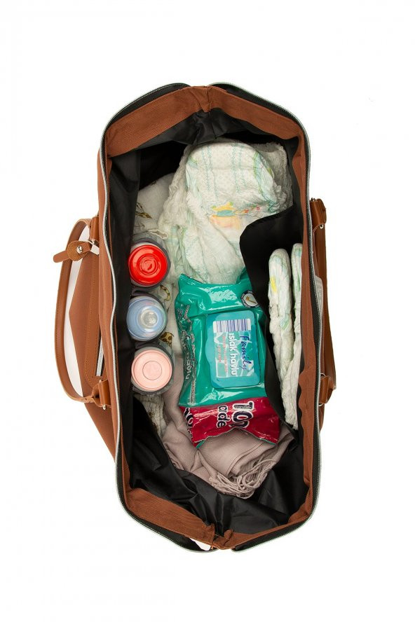 Bagmori Taba Baby Bag Baskılı Bebek Bakım Çantası - 5