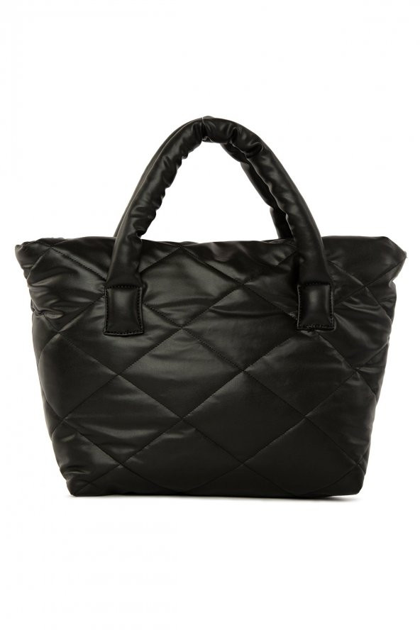 Bagmori Mat Siyah Kapitone Şişme Çanta ürün görseli