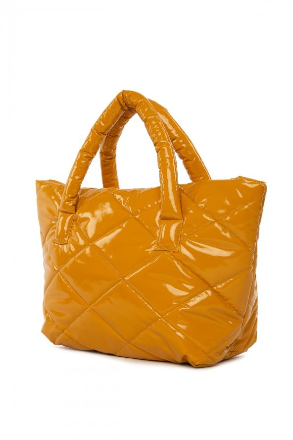 Bagmori Sarı Kapitone Şişme Çanta - 2