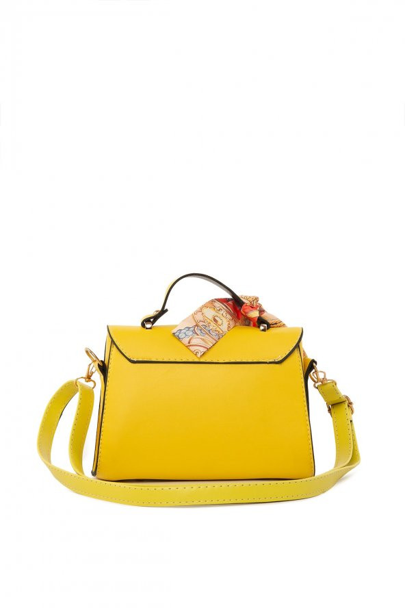 Bagmori Sarı Kapaklı Şallı Askılı Çanta - 4