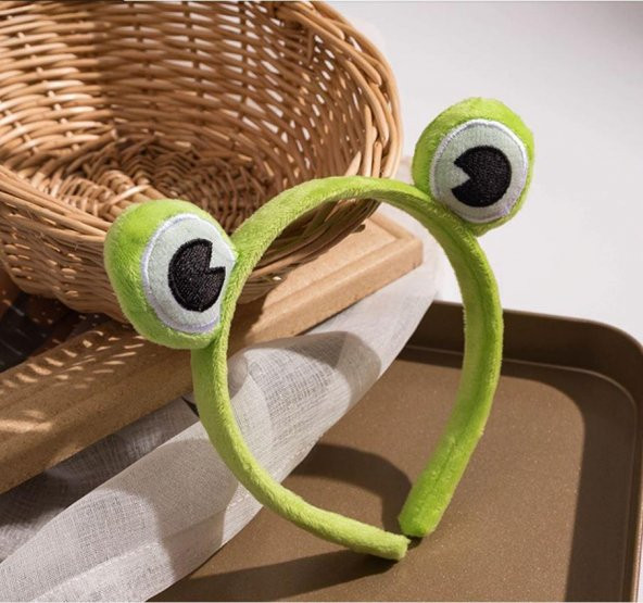 Taç Kurbağa Göz 1 Adet Yeşil Kadın Kız Saç Toka Aksesuar Hediye Takı