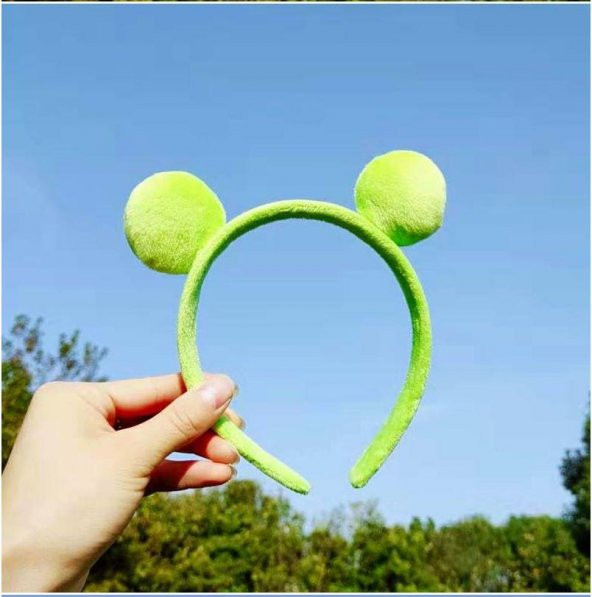 Taç Kurbağa Göz 1 Adet Yeşil Kadın Kız Saç Toka Aksesuar Hediye Takı - 3