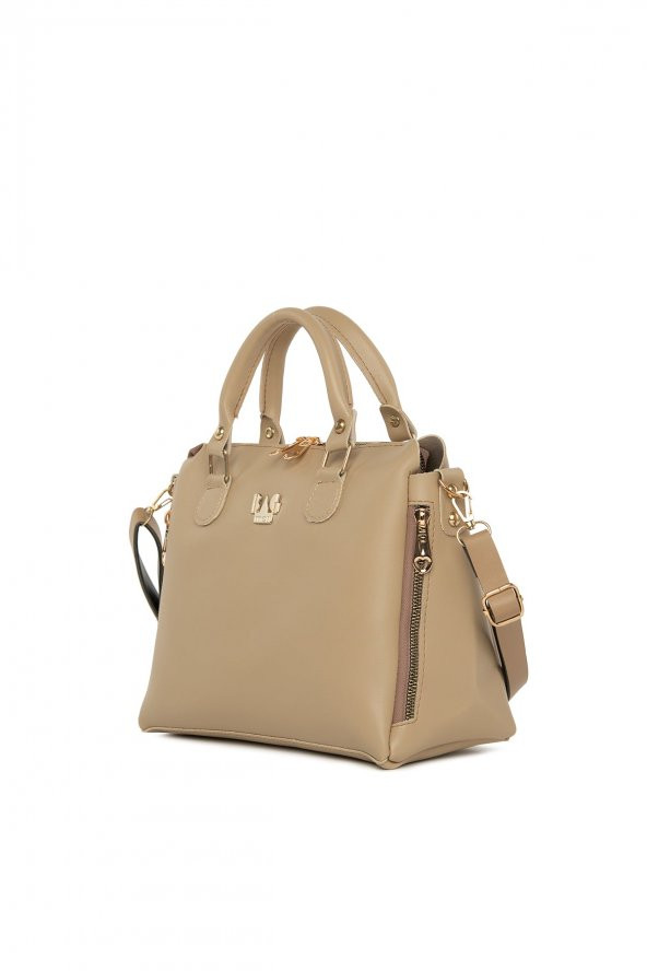 Bagmori Vizon Dik Çift Fermuarlı Askılı Çanta - Resim 2