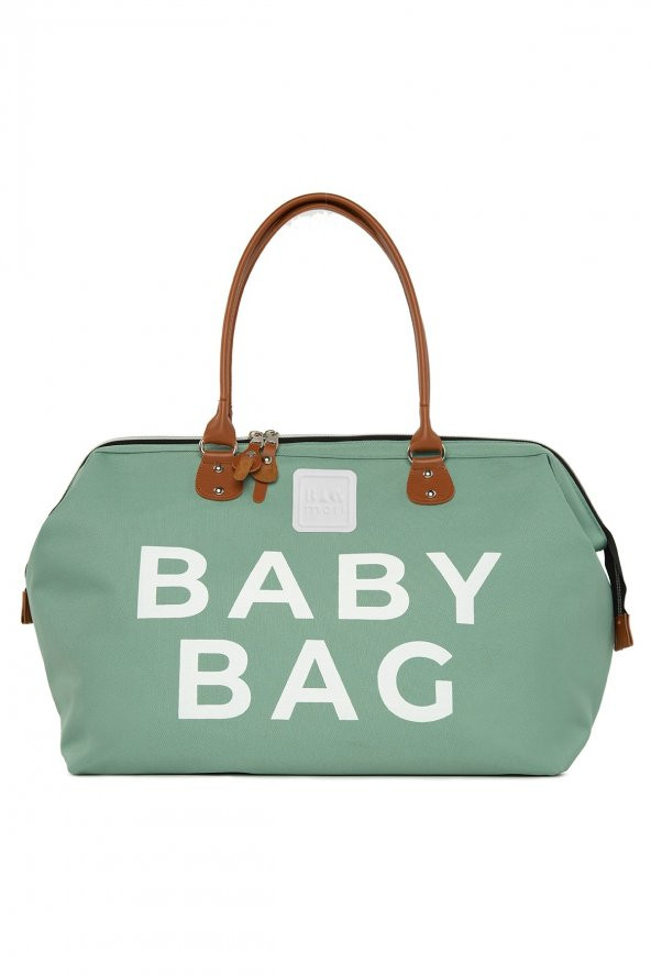 Bagmori Yeşil Baby Bag Baskılı Bebek Bakım Çantası