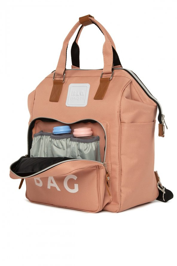 Bagmori Pudra Baby Bag Baskılı Cepli Anne Bebek Bakım Sırt Çantası - 2