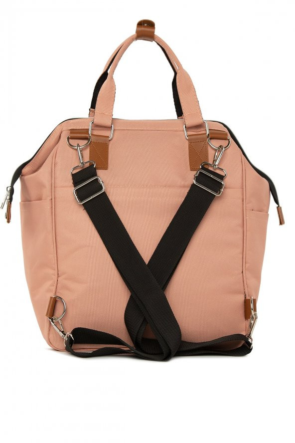 Bagmori Pudra Baby Bag Baskılı Cepli Anne Bebek Bakım Sırt Çantası - 4