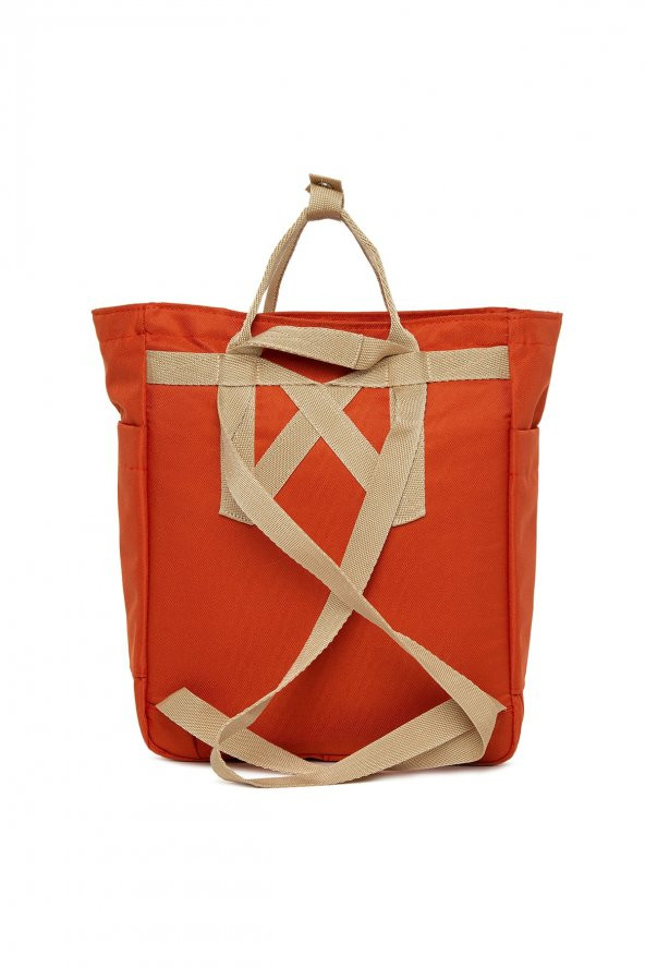 Bagmori Kiremit Fermuarlı Kolon Askılı Sırt Çantası - Resim 3