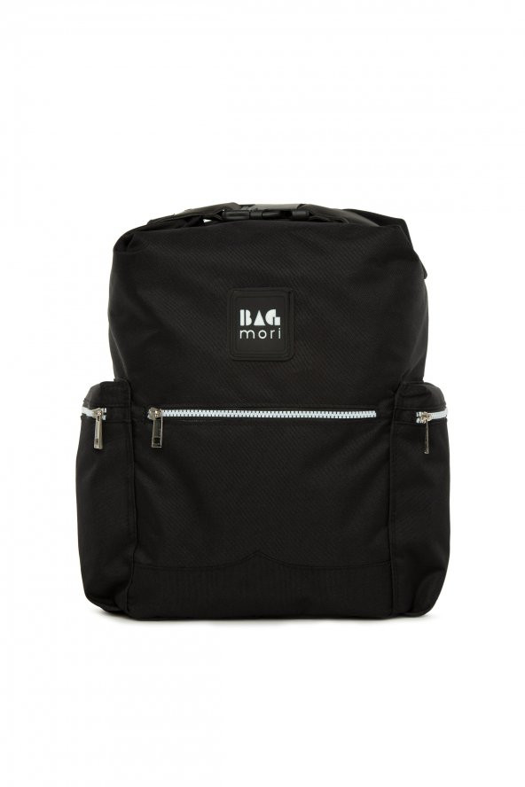 Bagmori Siyah Kemer Tutmalı Cepli Sırt Çantası ürün görseli