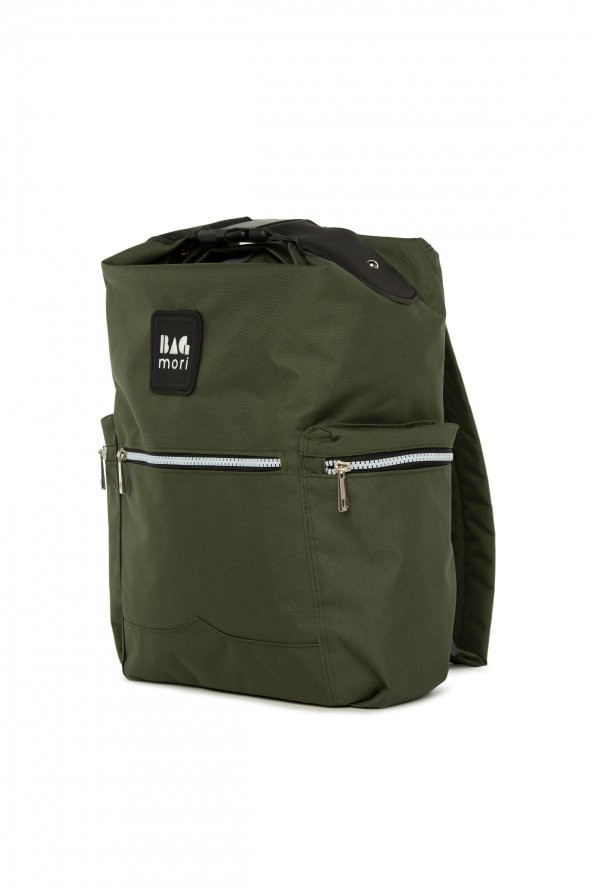 Bagmori Haki Kemer Tutmalı Cepli Sırt Çantası - 2