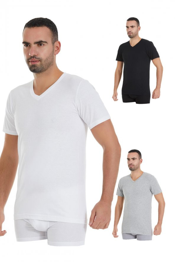 Yıldız 6lı Paket Erkek Süprem V Yaka Fanila Atlet - 4