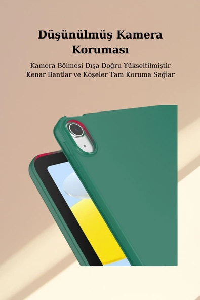 Apple iPad Air 10.9 2022 (5.Nesil) Kalemlikli Katlanabilen Kılıf - 9