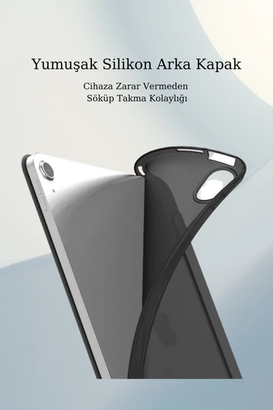 Apple iPad Air 10.9 2022 (5.Nesil) Kalemlikli Katlanabilen Kılıf - 8