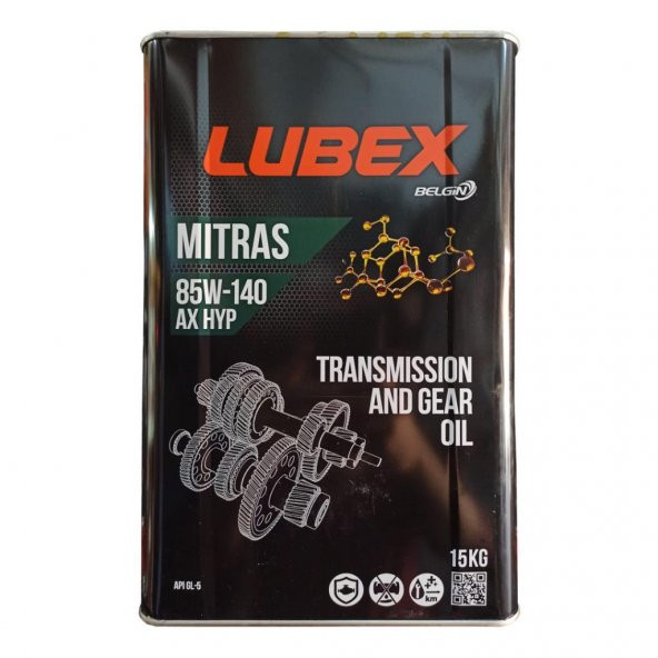Lubex Mitras AX HYP 85W-140 15 KG Diferansiyel ve Dişli Yağı - Resim 2