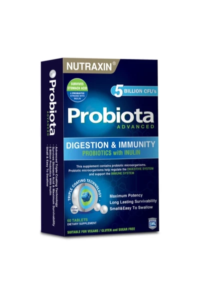 Nutraxin Probiota Advanced 60 Tablet ürün görseli