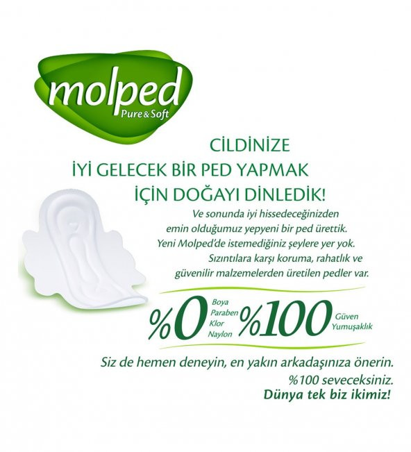 Molped Pure Soft Hijyenik Ped Uzun Mega Fırsat 36lı 5 Paket - 6