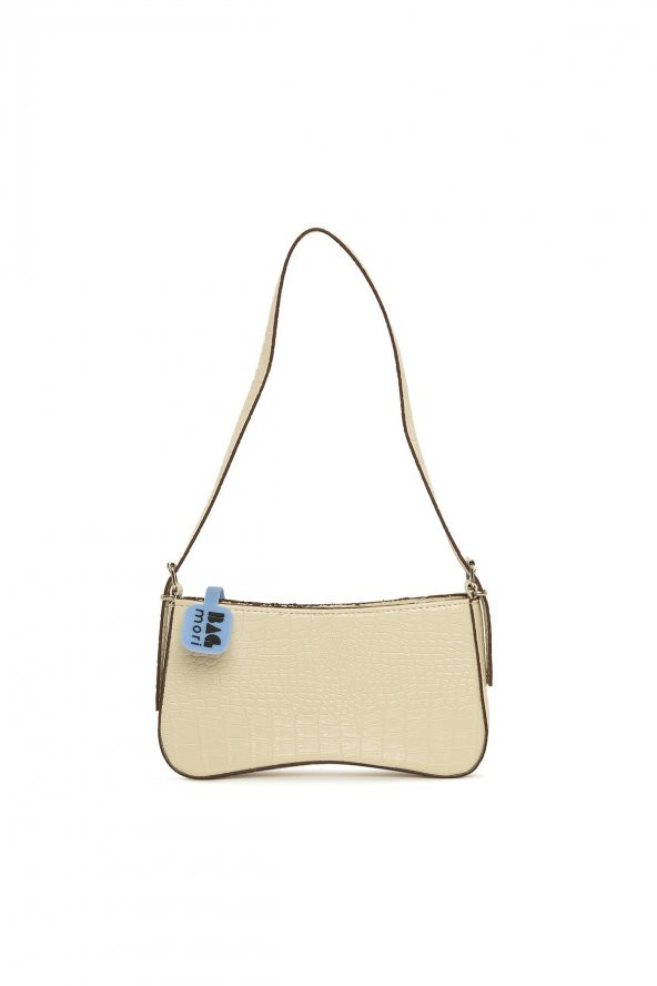 Bagmori Krem Kalıp El Tutmalı Kroko Baget - 3