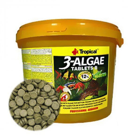 Tropical 3-Algae Tablets Kovadan Bölme 100 Adet Vatoz Bitkisel Yem